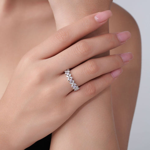 0.045 Carat Moissanite Stacking Ring For Woman Bella