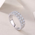 1.08 Carat Moissanite Sterling Silver Round Cut Ring