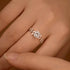 1 Carat Moissanite Sterling Silver Leaf Engagement Ring