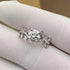 1 Carat Moissanite Sterling Silver Leaf Engagement Ring