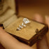 1 Carat Moissanite Sterling Silver Leaf Engagement Ring
