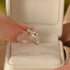1 Carat Moissanite Sterling Silver Round Engagment Ring