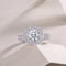 1 Carat Round Cut Moissanite Sterling Silver Halo