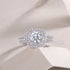 1 Carat Round Cut Moissanite Sterling Silver Halo