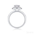 1 Carat Round Cut Moissanite Sterling Silver Halo