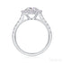 1 Ct Moissanite Sterling Silver Round Cut Halo Engagment