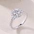 1 Ct Moissanite Sterling Silver Round Cut Halo Engagment