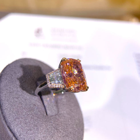 13.8 CT Three stone Sterling Silver Papalacha Inspired Ring Beatrice