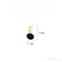 14k Gold Plated Sterling Silver Agate Inlaid Stud Earrings