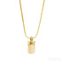 18k Gold Plated Brick Pendant Snake Ball Chain Necklace Kim