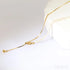 18k Gold Plated Collarbone Necklace with Rice Bead Double