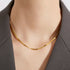 18k Gold Plated Flat Snake Chain Necklace Jax - Jewelry