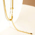 18k Gold Plated Lock Collarbone Snake Bone Chain Necklace