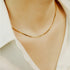 18k Gold Plated Lock Collarbone Snake Bone Chain Necklace