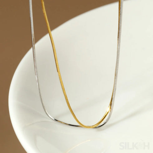 18k Gold Plated Minimalist Snake Chain Necklace Jay