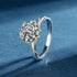 18k Gold Plated Moissanite Sterling Silver Flower