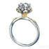 18k Gold Plated Moissanite Sterling Silver Flower