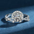 18k Gold Plated Moissanite Sterling Silver Round Stone Big