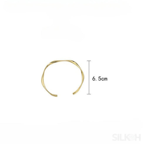 18k Gold Plated Open Hand Sterling Silver Bracelet Cat