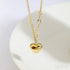 18k Gold Plated Premium 3d Designed Heart Collarbone