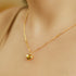 18k Gold Plated Premium 3d Designed Heart Collarbone