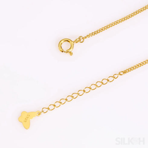 18k Gold Plated Premium 3d Designed Heart Collarbone