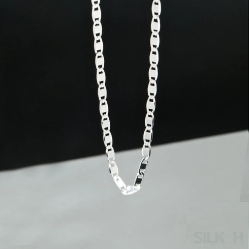 18k Gold Plated S925 Sterling Silver Curb Chain Necklace