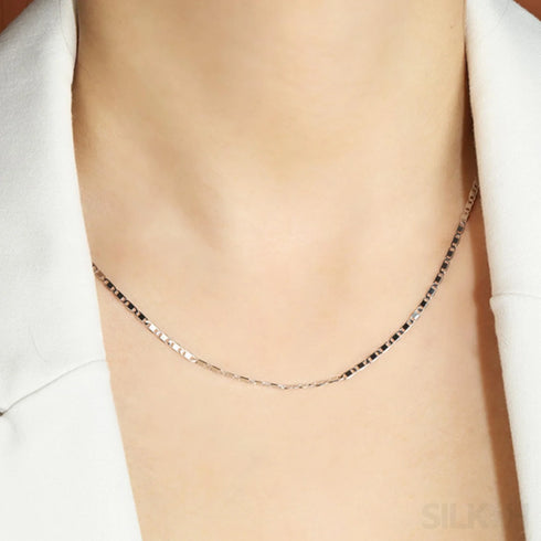 18k Gold Plated S925 Sterling Silver Curb Chain Necklace