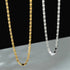 18k Gold Plated S925 Sterling Silver Curb Chain Necklace