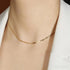 18k Gold Plated S925 Sterling Silver Curb Chain Necklace