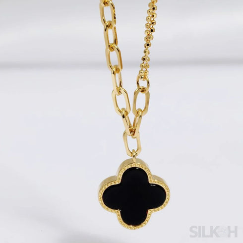 18k Gold-plated S925 Sterling Silver Four-leaf Clover