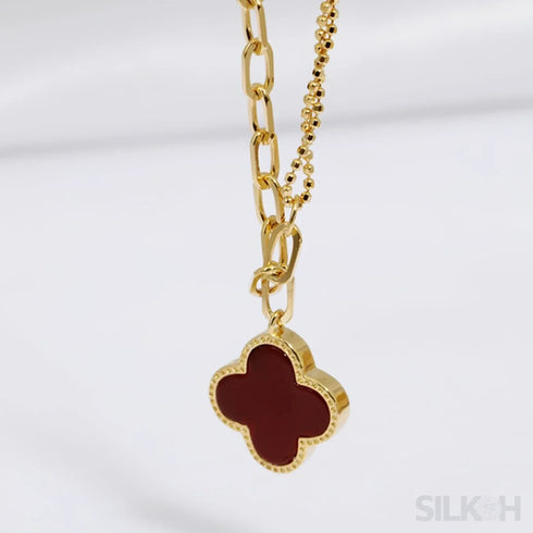 18k Gold-plated S925 Sterling Silver Four-leaf Clover
