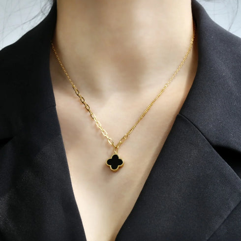 18k Gold-plated S925 Sterling Silver Four-leaf Clover