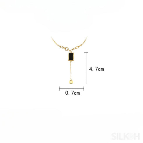 18k Gold Plated Sterling Silver Agate Ball Chain Necklace