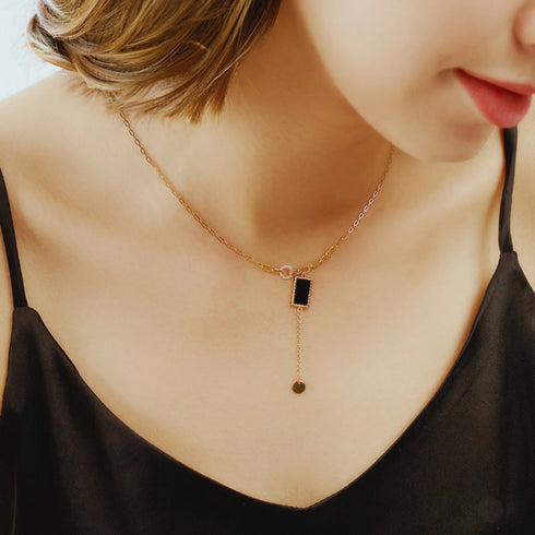 18k Gold Plated Sterling Silver Agate Ball Chain Necklace