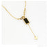 18k Gold Plated Sterling Silver Agate Ball Chain Necklace