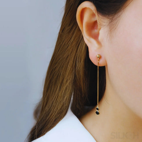 18k Gold Plated Sterling Silver Asymmetrical Dangle