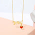 18k Gold Plated Sterling Silver Heart Clavicle Chain