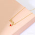 18k Gold Plated Sterling Silver Heart Clavicle Chain