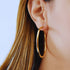 18k Gold Plated Sterling Silver Hoop Earrings Jen - Jewelry