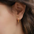 18k Gold Plated Sterling Silver Hoop Earrings Sue - Jewelry