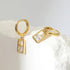 18k Gold Plated Sterling Silver Hoop Earrings Zoe - Jewelry