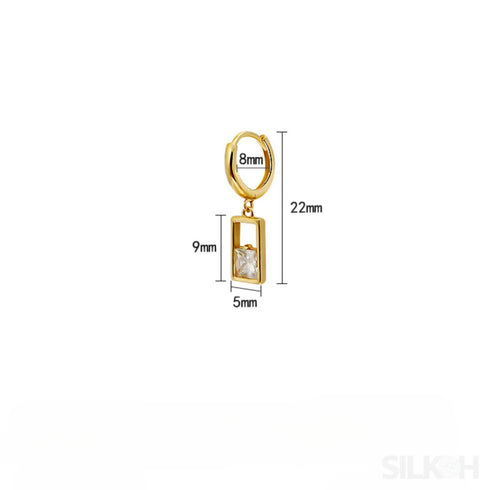 18k Gold Plated Sterling Silver Hoop Earrings Zoe - Jewelry