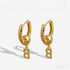 18k Gold Plated Sterling Silver Hoop Initial Earrings Uma