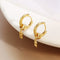 18k Gold Plated Sterling Silver Hoop Initial Earrings Uma