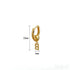 18k Gold Plated Sterling Silver Hoop Initial Earrings Uma