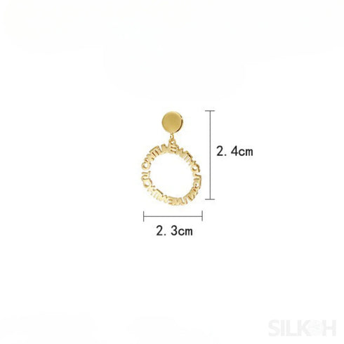 18k Gold Plated Sterling Silver Letter Earrings Nia