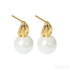 18k Gold Plated Sterling Silver Minimalist Pearl Stud
