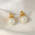 18k Gold Plated Sterling Silver Minimalist Pearl Stud