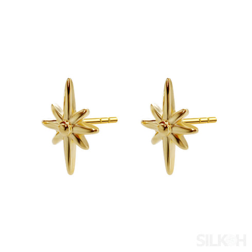 18k Gold Plated Sterling Silver Minimalist Stud Earrings